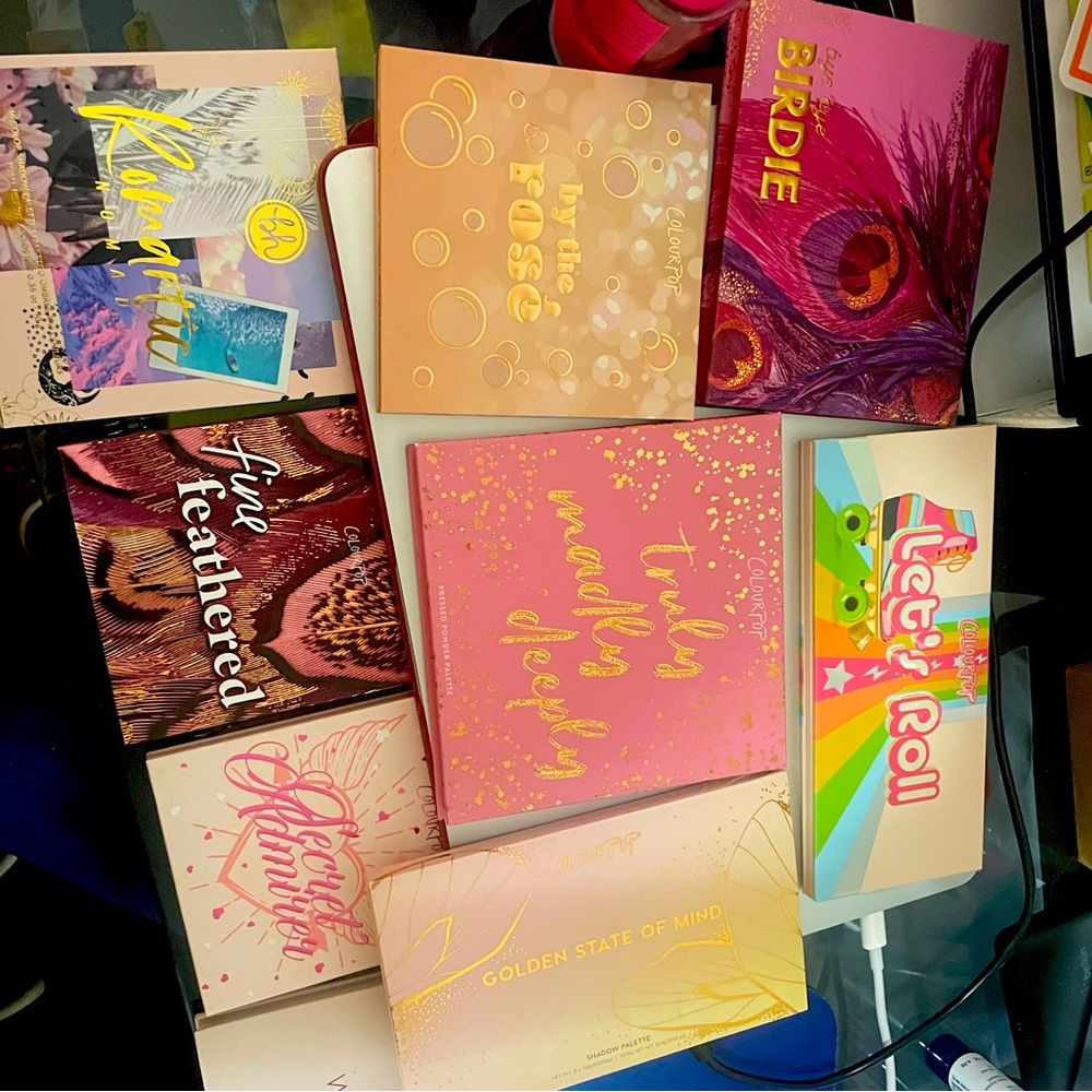 New Colourpop palettes and a box of lipgloss. Brand New